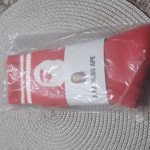 Red and White Bape Socks
